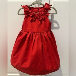 Janie and Jack Red Sleeveless Girls Dress 12-18mo